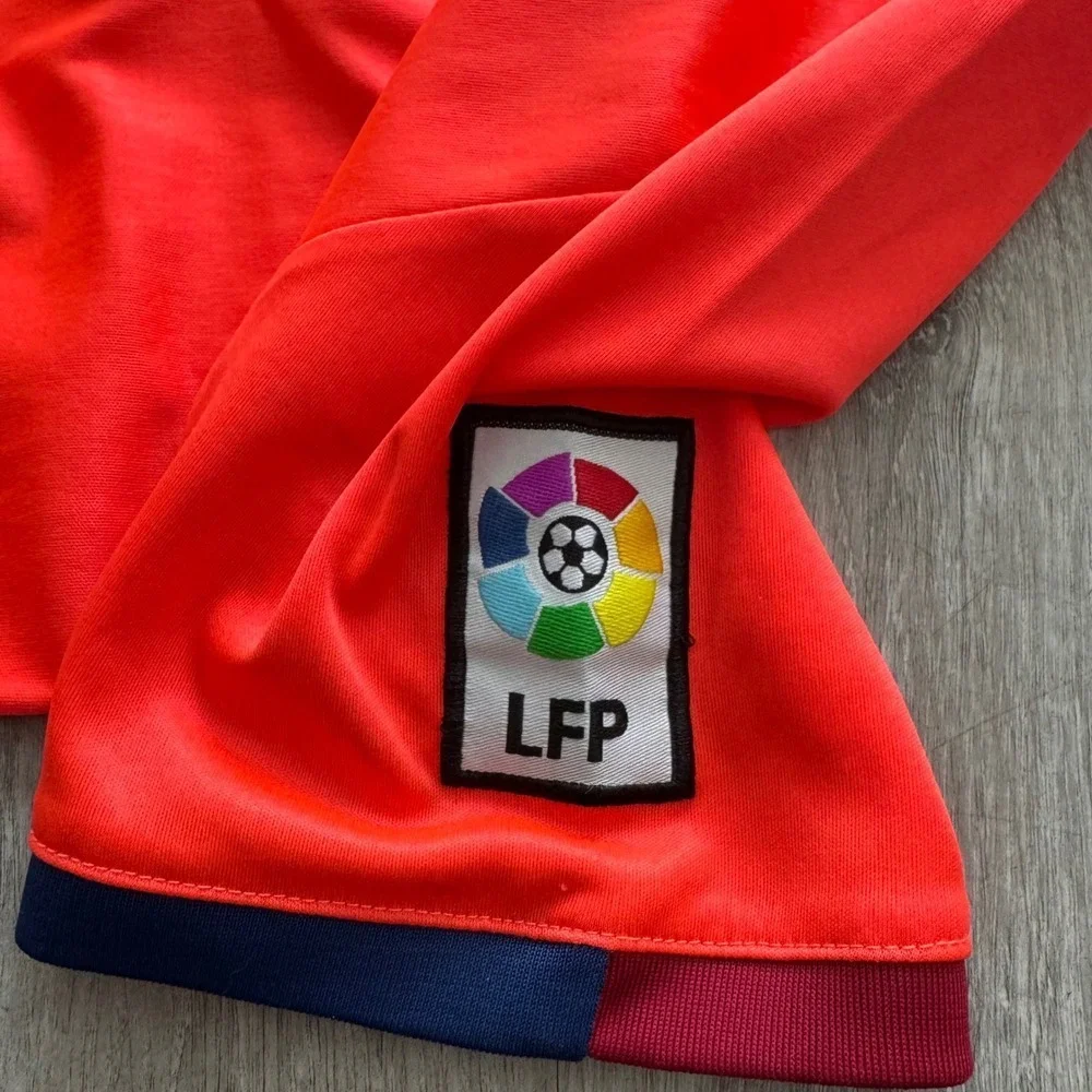 Nike FC Barcelona 2014-2015 Third Jersey Kids Orange Crimson Soccer Shirt LFP